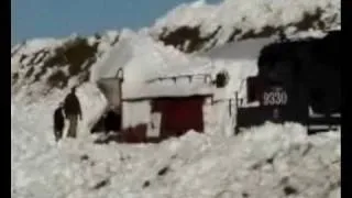 snow plow getting stuck then un stuck