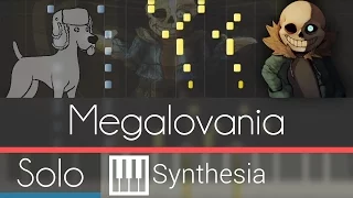 Megalovania [ANIMATED SOLO PIANO TUTORIAL] - Undertale OST -- Synthesia HD