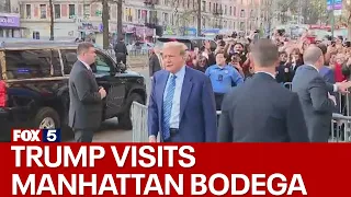 Trump visits Manhattan bodega after day in court