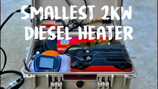 Smallest 2kW Diesel Heater - All In One Battery Powered - How To - Waterproof Case