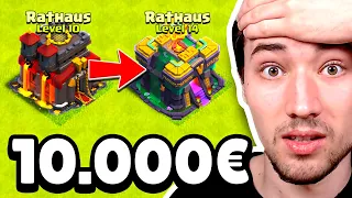 ES GEHT LOS! 😨 10.000€ für RATHAUS 1 BIS RATHAUS 14 in CLASH OF CLANS!