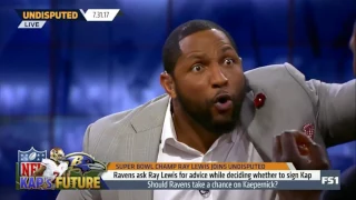 Ray Lewis on national television criticizing Kaepernick on his stand against police brutality like h