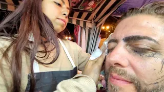 💀 DAY OF THE DEAD FULL FACE PAINTING 🥀 Mixquic Mexico 🇲🇽 (Día de Muertos La Catrina Mexico City)