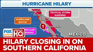 Hilary Closing In On Southern California, Could Possibly Reach State At Tropical Storm Strength