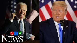 Election night speeches from Trump and Biden