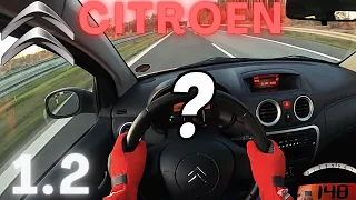 CITROEN C2 1.1 59HP TOP SPEED DRIVE ON GERMAN AUTOBAHN