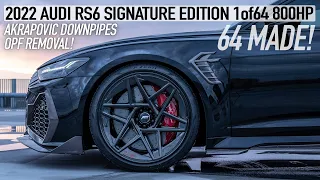 MURDERED OUT! 2022 AUDI RS6 SIGNATURE EDITION JOHANN ABT 800HP - AKRAPOVIC DP + OPF REMOVAL - BEAST!