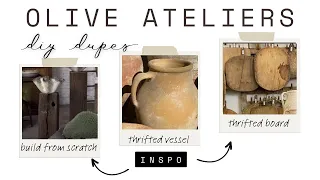 OLIVE ATELIERS ON A BUDGET✨aged pedestal, vessels, breadboards DIYs