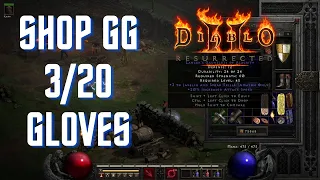 Guide To Shopping 3/20 Gloves D2R (Easy HRs) #d2r #charsi #d2resurrected