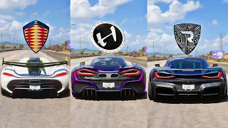 FH5 DRAG RACE - JESKO Vs RIMAC NEVERA Vs VENOM F5