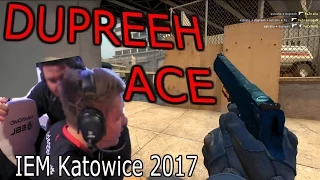 CS:GO - dupreeh INSANE Deagle ACE! @IEM Katowice 2017 (CHAT REACTIONS)