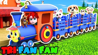 Trenulețul Ciu Ciu 🚂 Cântece și desene animate pentru copii | TRI FAN FAN