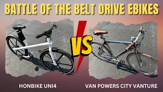 Belt Drive Ebike Comparison: Honbike UNI4 vs Van Powers City Vanture