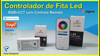 Controlador de Fita Led Zigbee com controle remoto - SMARTTHINGS, PHILIPS HUE, ECHO STUDIO