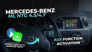 Mercedes NTG 4.5 4.7 Multimedia system aux function activation via engineering menu tutorial