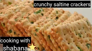 Perfect Cracker recipe.saltine crackers with green onion(super👌crispy!snacks)by cooking with shabana