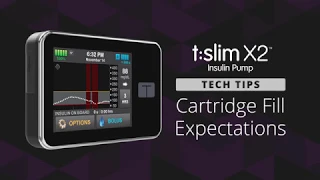 Cartridge Fill Expectations on the t:slim X2 Insulin Pump