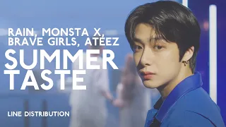 RAIN, MONSTA X, Brave Girls, ATEEZ - Summer Taste | Line Distribution