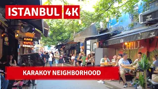 Istanbul Karaköy | Walking Tour Around The Best Cafes 8July2021 |4k UHD 60fps