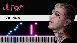 Lil Peep — Right Here | Piano Tutorial | Sheets