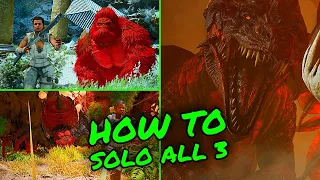 How To SOLO ALL 3 Of Ark Survival Ascended Bosses!!! Dragon Megapithicus and Broodmother