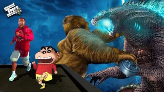 GODZILLA VS KINGKONG with SHINCHAN and FRANKLIN in GTA 5 | THUGBOI MAX