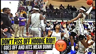 DON'T PISS OFF HOODIE RIO!! RESPONDS TO TRASH TALKER AND HITS THE MEANEST DUNK!!