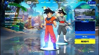 Goku and Goku black plays fortnite