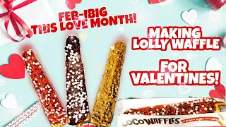 CESSY'S VALENTINES SWEET TREAT | HOW TO MAKE LOLLY WAFFLE | HAPPY VALENTINES!  | SWEET TREAT  | 143