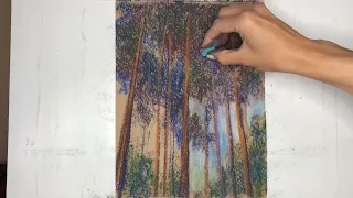 HOW TO DRAW PINE WITH SOFT PASTELS/ Как Нарисовать Деревья Сухой Пастелью