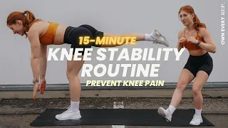 15 Min. Stability Routine | Prevent Knee Pain | Follow Along w/ Modifications | Bulletproof Knees