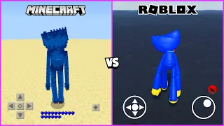 FNF Huggy Wuggy MORPH vs ROBLOX [4K] | Minecraft PE Poppy Playtime Addon