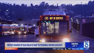 LA Metro bus drivers stage 'sick out' over safety concerns