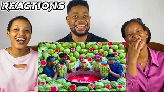 African Friends Suprised & Reacts To WATERMELON JUICE | Farm Fresh Juice Made In Indian Village