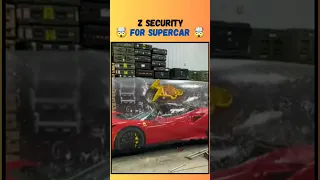 For when you need to protect your supercar from random falling objects... 🤣🔨#supercar #test #brick