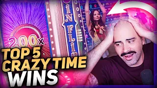 Streamer Record win 100.000 € on Crazy Time - Top 5 Big wins in casino slot