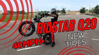 New Tires and How I got my Ebike to go 40mph+ (RidstarQ20 Edition)