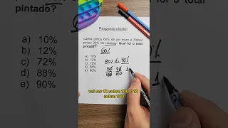 RESPONDA RÁPIDO! Desafio de porcentagem #matemática #enem #educação #desafio #concurso