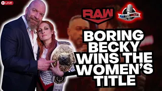 WWE Raw 4/22/24 Review | WWE Afraid To Create NEW Women Stars, Boring Becky Wins Women's Title