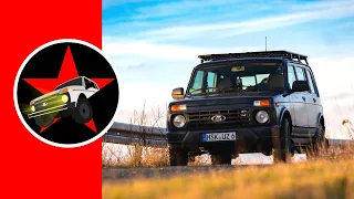 Mit dem Lada Niva auf der Autobahn 😨 Was ist das für ein Geräusch? 🙉