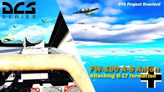 FW-190 A-8 attack B-17 formation | DCS WW2 | 4YA Project Overlord | POV