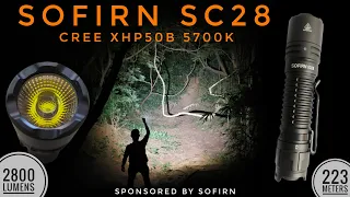 Sofirn SC28 Tactical light 2800lm 223m & Comparison with Sofirn SC33, SC32, Wurkkos TD02