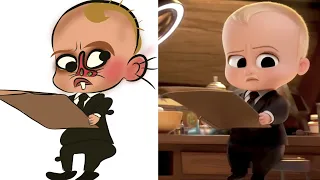 the boss baby 2 movie clip drawing meme - the baby boss meme - Disney cartoon drawing meme