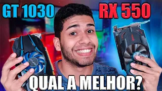 RX 550 vs GT 1030 Qual a melhor placa de video "BARATA" 2021? TESTE  FORTNITE,GTA5, CS GO E FIFA 20