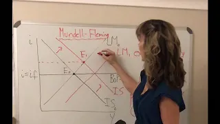 Mundell-Fleming model with a fixed exchange rate and an expansionary fiscal policy (Video 15B)