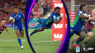 Fijian Drua score 3 tries in 5 minutes vs Queensland Reds