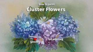 How to Paint CLUSTER FLOWERS // Easy // Step by step