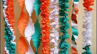 How To Make Republics|Independence Day Special|Tricolor Crepe Streamer Paper Garland Ideas DIY