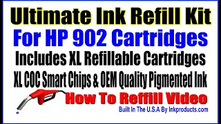 Ink Refill Kit For HP 902 cartridges See How to Video