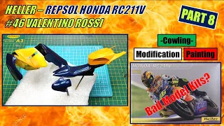 How to build HELLER 1/12 MotoGP Repsol Honda RC211V - Valentino Rossi Part 8